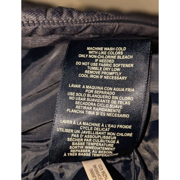 Tommy Hilfiger Womens Quilted Jacket Gold Snap Buttons Zipper Gray M - Picture 6 of 16